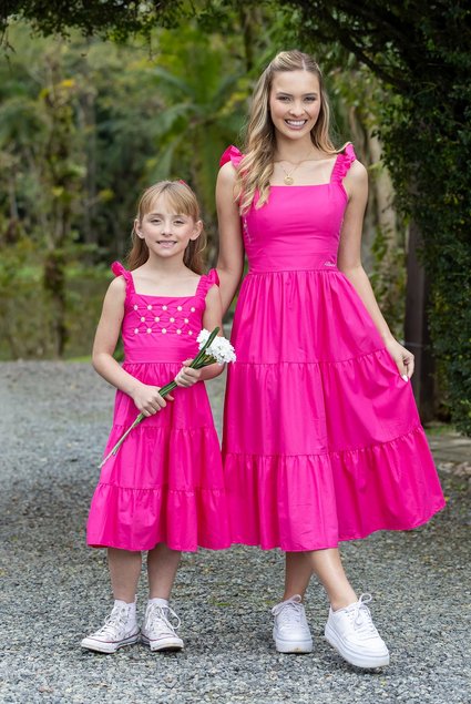 Vestido Luxo Vestido Tal Mae Tal Filha Aniversario Vestido Longo