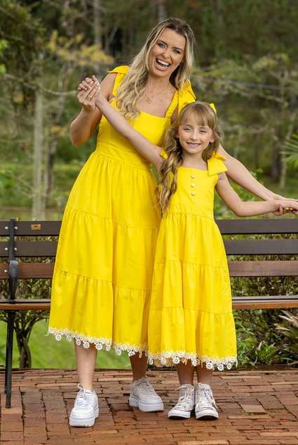 Vestidos Iguais Vestido Irmas Infantil Jardineira Infantil